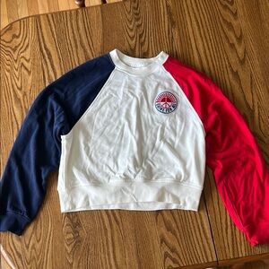 Colorblock Sweatshirt with Logo Patch
